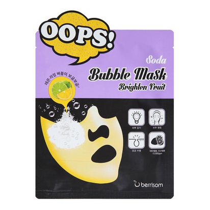Berrisom Máscara Facial Soda Bubble Brighten Fruit 1Ud 18ml